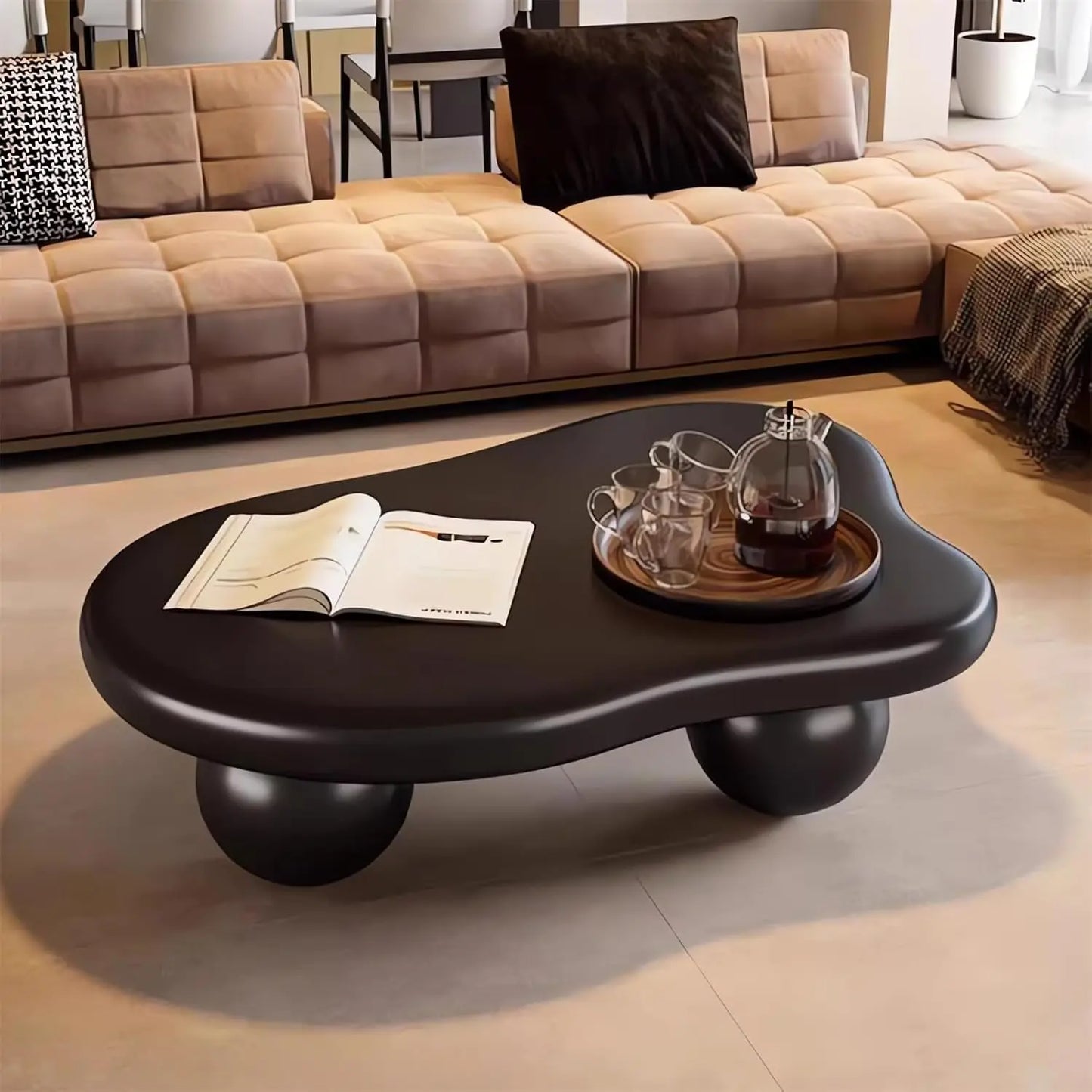 Cute Cloud Coffee Table – White Oval - Homestead & Co