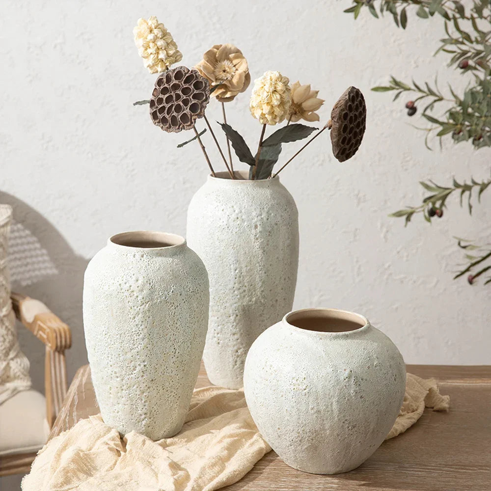 Chinese Style Ceramic Vase – Modern Pottery Flower Arrangement Vase - Homestead & Co