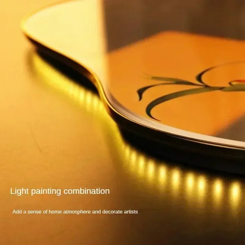 Modern LED Wall Lamp with Hanging Art Panel – Minimalist Nordic Lighting - Homestead & Co