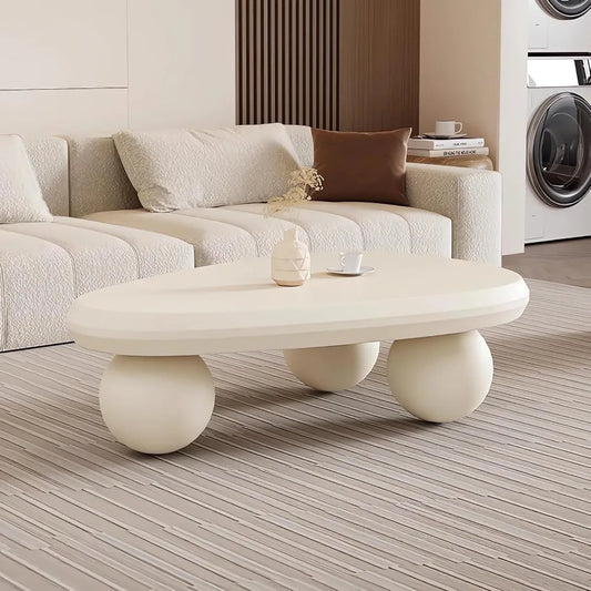 Cute Cloud Coffee Table – White Oval - Homestead & Co