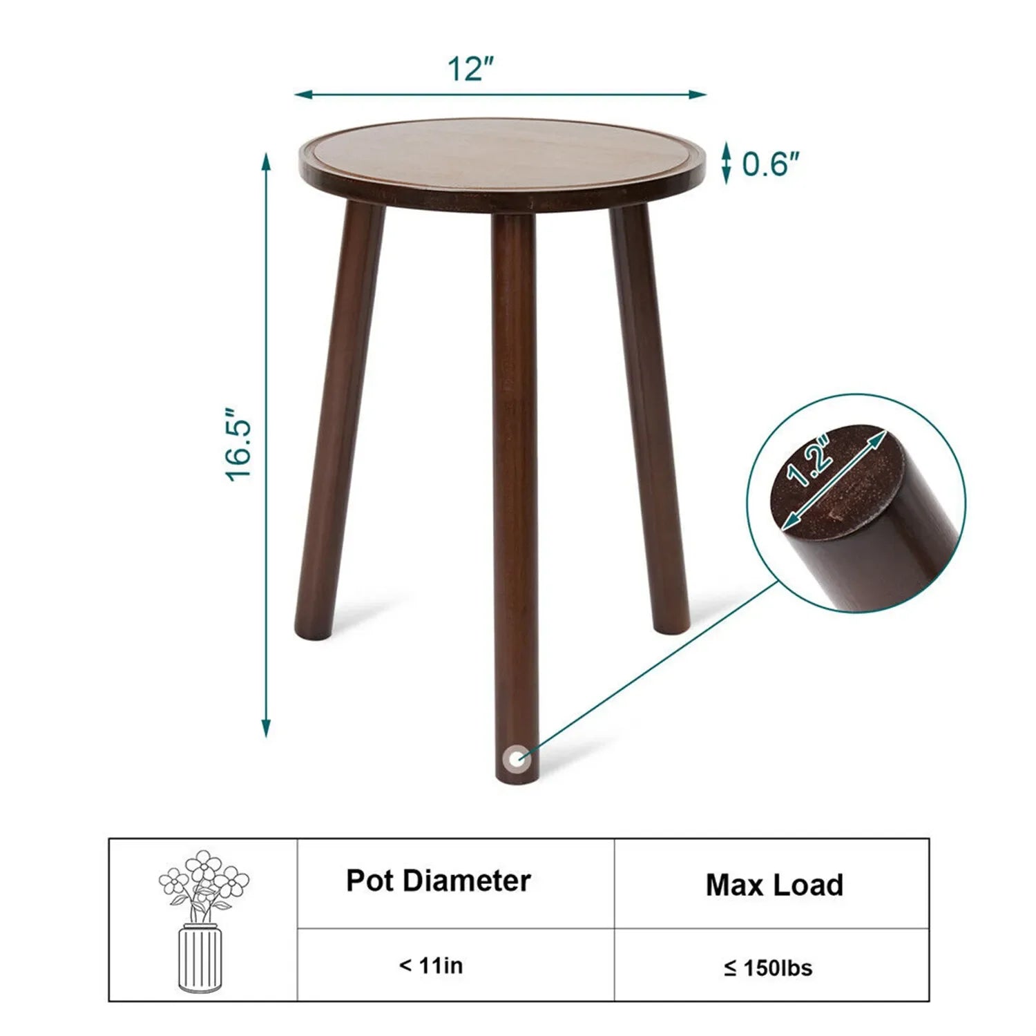 2PCS Bamboo Round Side Tables – Small Modern End Tables - Homestead & Co