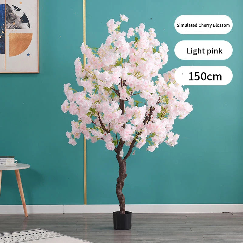 Artificial Cherry Blossom Tree in Pot – Indoor Faux Flower Bonsai - Homestead & Co