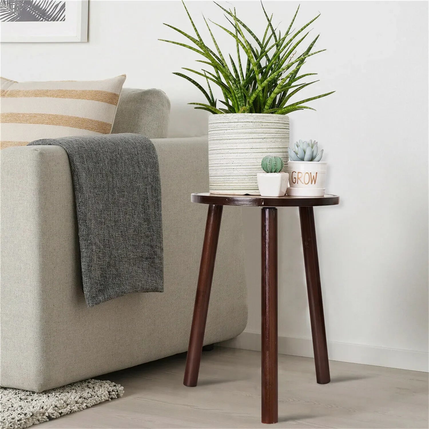 2PCS Bamboo Round Side Tables – Small Modern End Tables - Homestead & Co