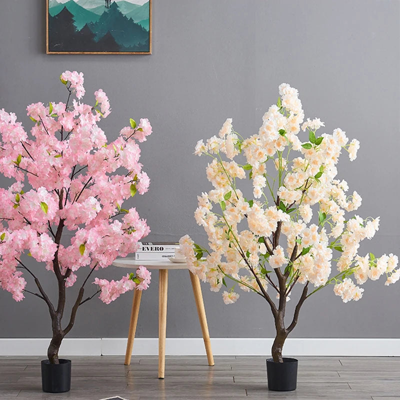 Artificial Cherry Blossom Tree in Pot – Indoor Faux Flower Bonsai - Homestead & Co
