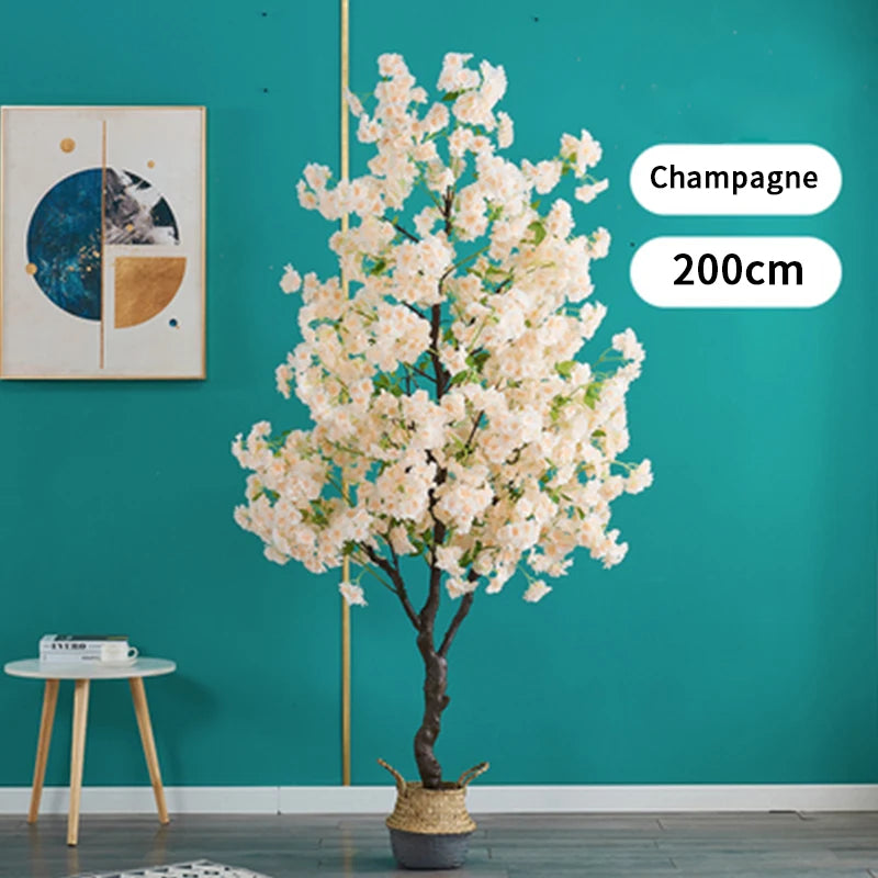 Artificial Cherry Blossom Tree in Pot – Indoor Faux Flower Bonsai - Homestead & Co