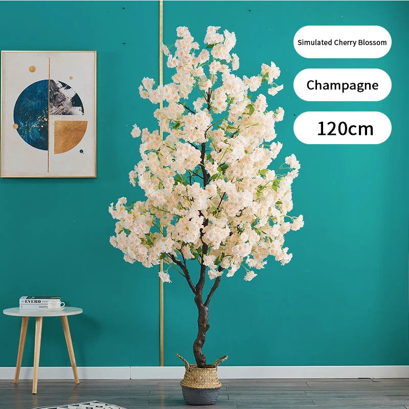 Artificial Cherry Blossom Tree in Pot – Indoor Faux Flower Bonsai - Homestead & Co