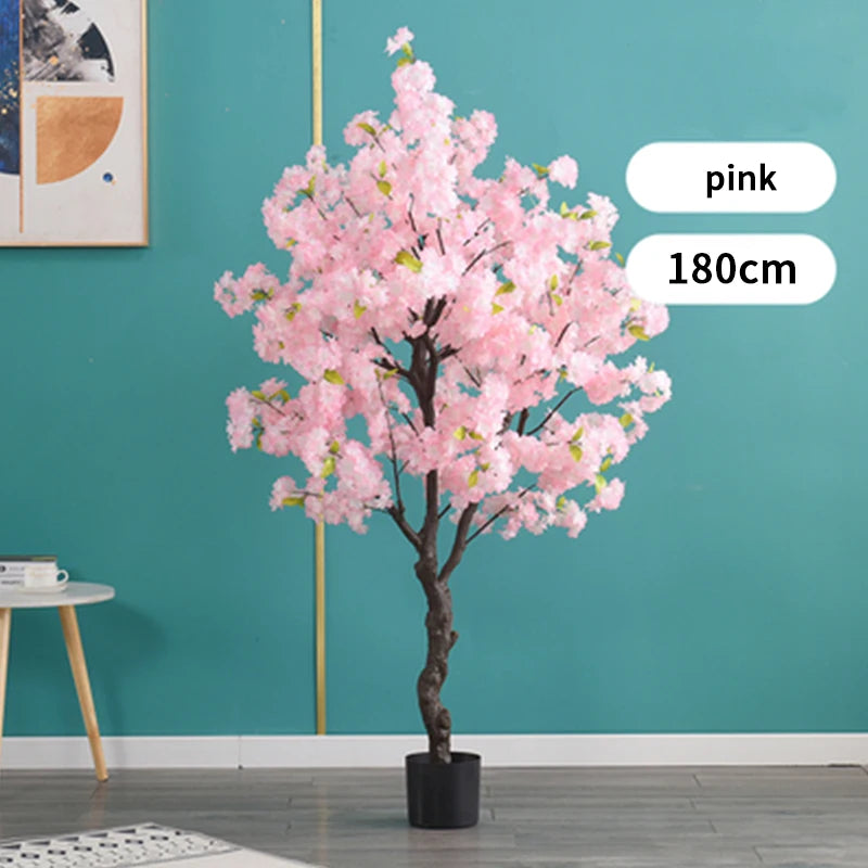 Artificial Cherry Blossom Tree in Pot – Indoor Faux Flower Bonsai - Homestead & Co