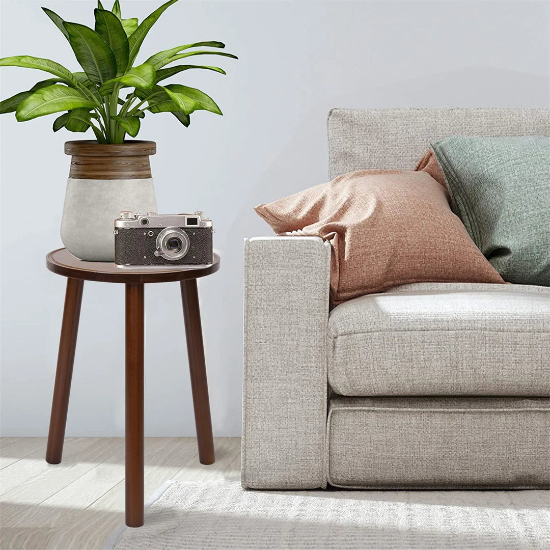 2PCS Bamboo Round Side Tables – Small Modern End Tables - Homestead & Co