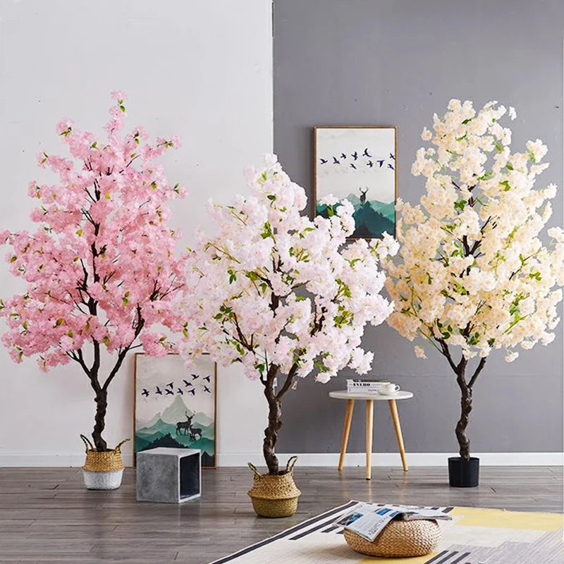 Artificial Cherry Blossom Tree in Pot – Indoor Faux Flower Bonsai - Homestead & Co