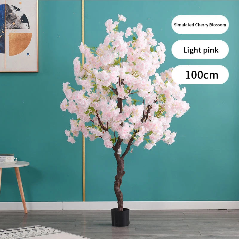 Artificial Cherry Blossom Tree in Pot – Indoor Faux Flower Bonsai - Homestead & Co
