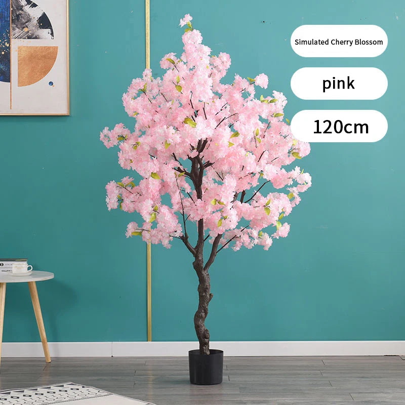 Artificial Cherry Blossom Tree in Pot – Indoor Faux Flower Bonsai - Homestead & Co