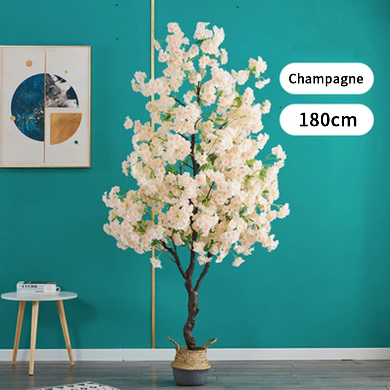 Artificial Cherry Blossom Tree in Pot – Indoor Faux Flower Bonsai - Homestead & Co
