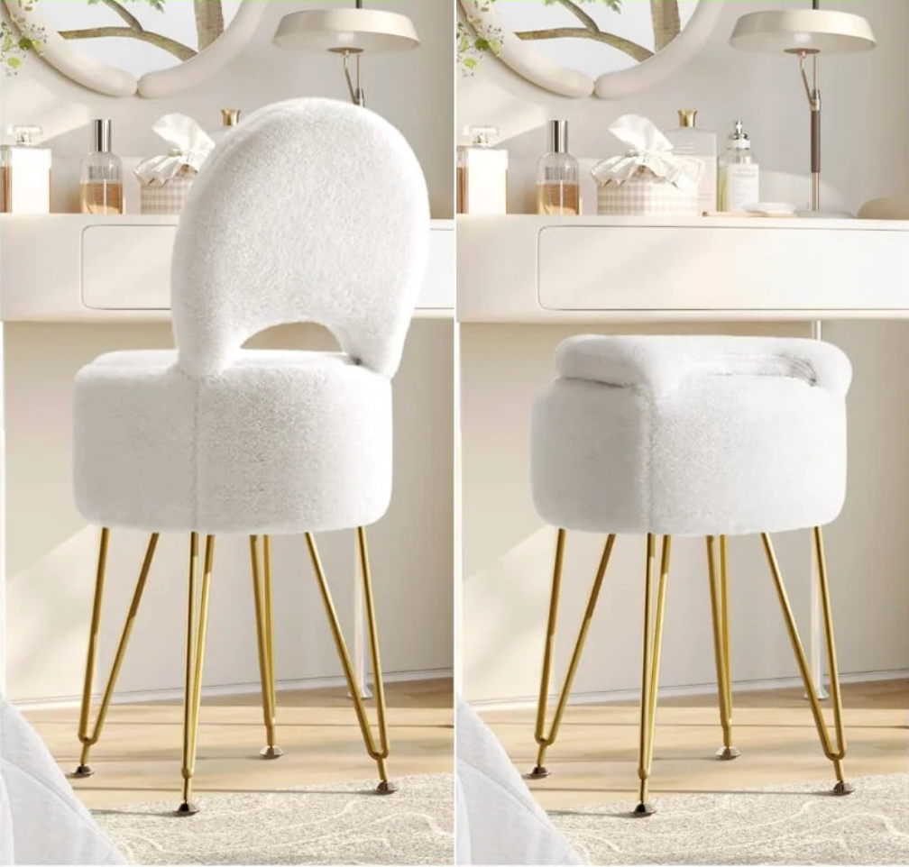 Velura Vanity Stool with Storage