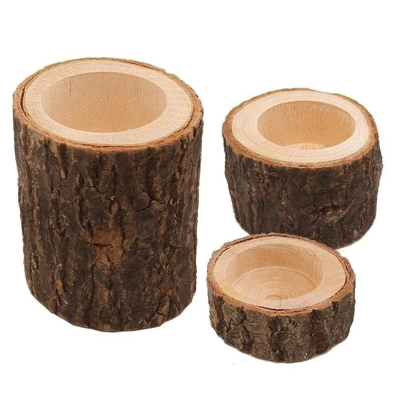 Wooden Tealight Candle Holders – Rustic Centerpiece Decor - Homestead & Co