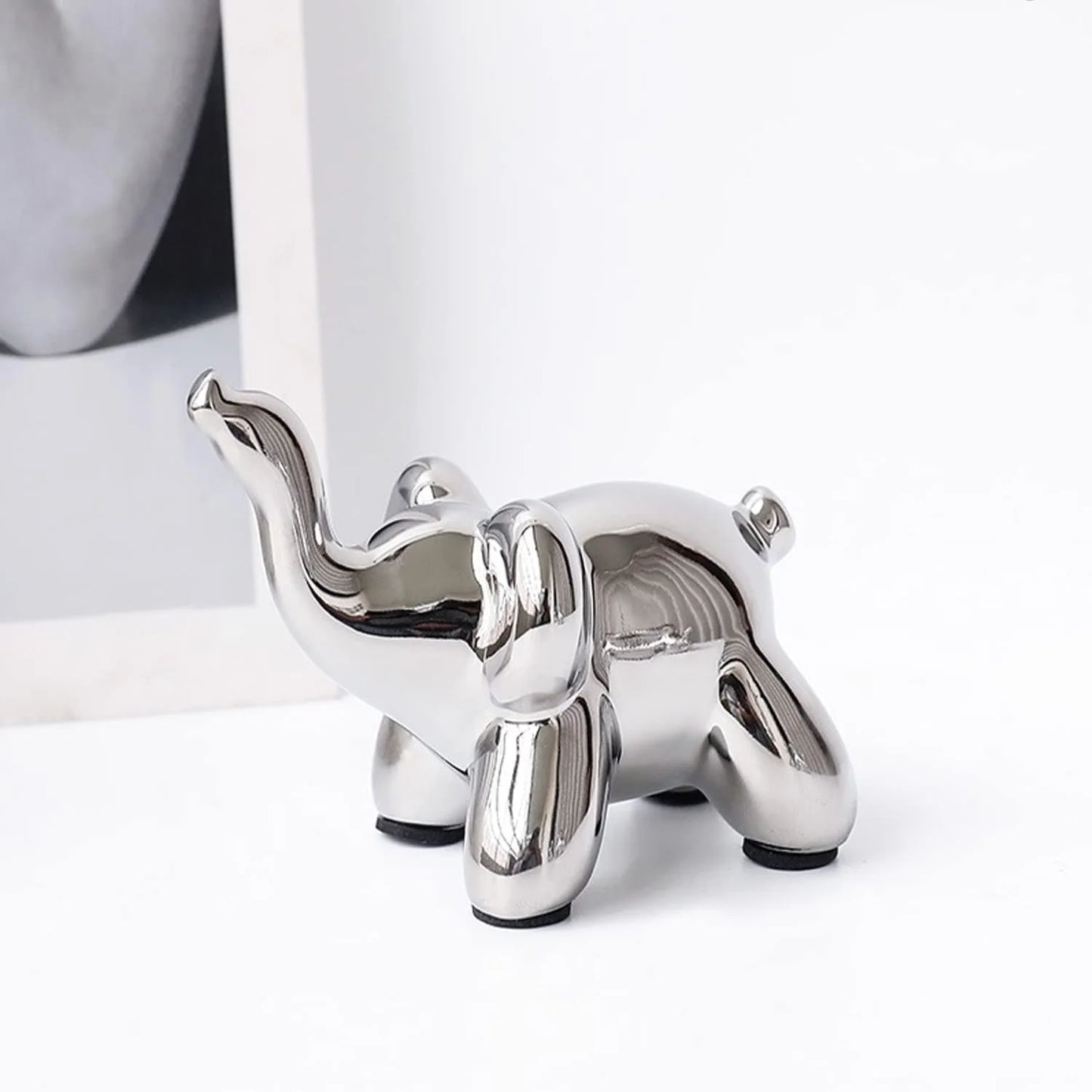 Silver Balloon Animal Figurine – Handmade Ceramic Sculpture for Modern Home Decor - Homestead & Co
