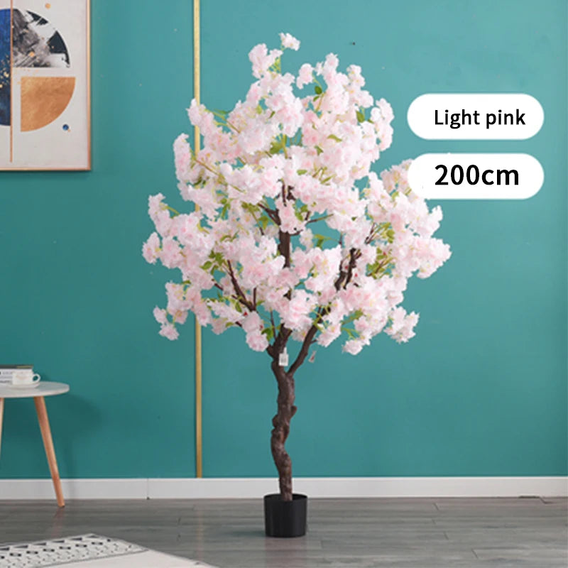Artificial Cherry Blossom Tree in Pot – Indoor Faux Flower Bonsai - Homestead & Co